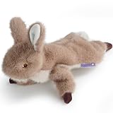 Fuzzwoof No-Stuffing Bunny Squeaky Dog Toy for Aggressive Chewers, Tear-Resistant Plush Puppy Teething Toy to Keep Them Busy, Tough Interactive Tug of War & Dental Chew for Small Medium Large Dogs