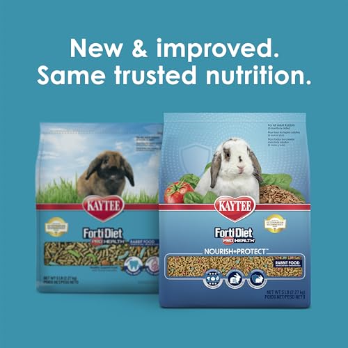 Kaytee Forti-Diet Pro Health Nourish+Protect Adult Rabbit Food, Comprehensive Nutrition Backed by Science, Digestive Health, Immune Support, 5 pounds - Image 2