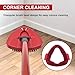 Funtin 2-Pack Mop Scrub Brush Head Compatible with Ocedar EasyWring 1-Tank Spin System, Shower Floor Scrubber for Bathroom Kitchen, Not Fit RinseClean