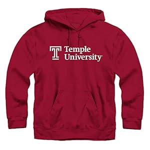 Barnesmith Temple University Owls Hooded Sweatshirt, Heritage, Red, Large