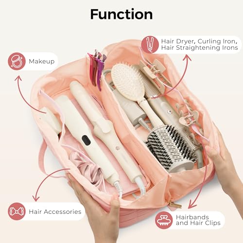 Organizador para Herramientas de Cabello Rosado Resistente al Agua miniatura 2
