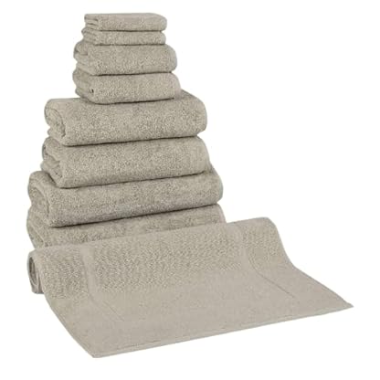 XFZJCHAP Badematten-Set, Handtücher, Klassische Handtücher, schnell trocknende Badetücher aus Baumwolle und