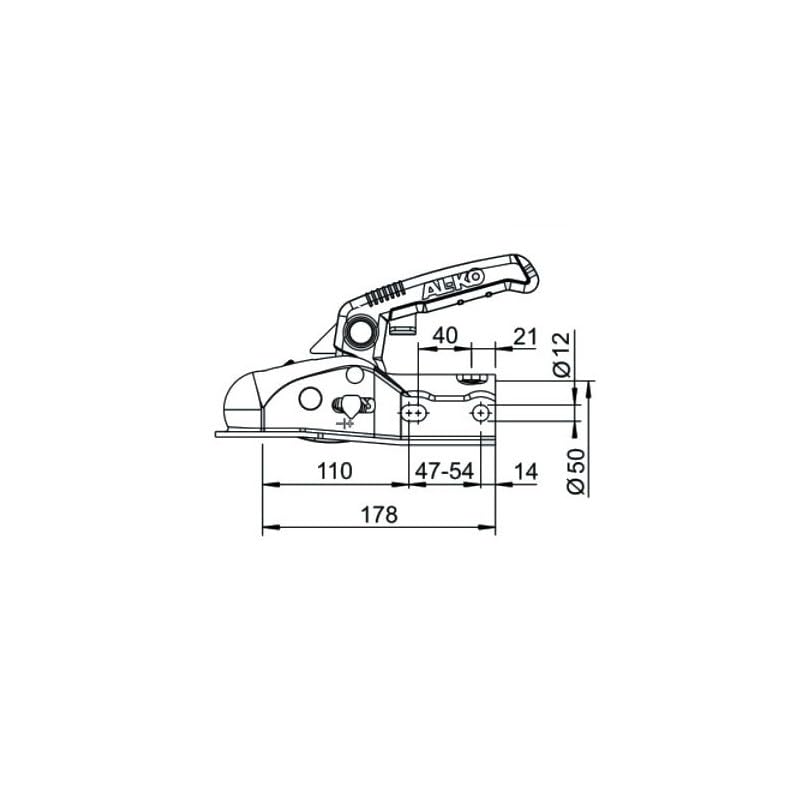 MAXTER Boitier Attelage AK160-1600KG - ALKO