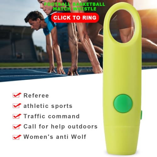 Silbato electrónico plástico amarillo para deportes miniatura 3