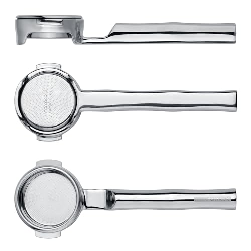 Normcore 58mm All Stainless Steel 180° Horizontal Lay-Flat Bottomless Portafilter - Fits E61, ECM, Rocket, Flair 58, Profitec - 18g High Extraction Basket, Includes Puck Screen, 200 Papers Filter