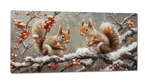 Broderie diamant kit complet écureuil 100x200cm pour grand mur vide