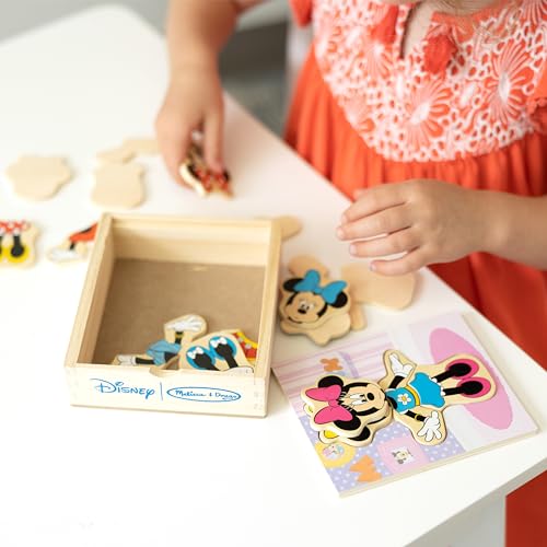 Melissa & Doug 5792 Disney Minnie Mouse Mix And Match Dress-Up Wooden Play Set (18 Pcs) - Minnie Mouse Toys For Disney Fans, Fashion Puzzle Travel Toys thumb #4