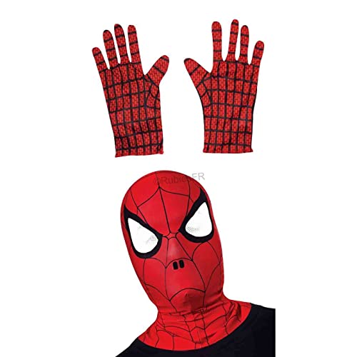 Rubies SPIDER-MAN - Marvel oficial - kit de acessórios infantil - Spider-Man máscara de tecido luvas