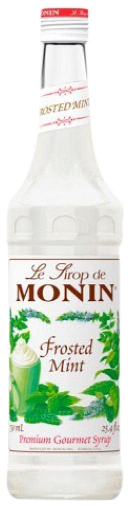 3 × Licores MoninCocktail Sirope Menta Blanca Glacial (Caja de 3 Botellas de 70 cl)