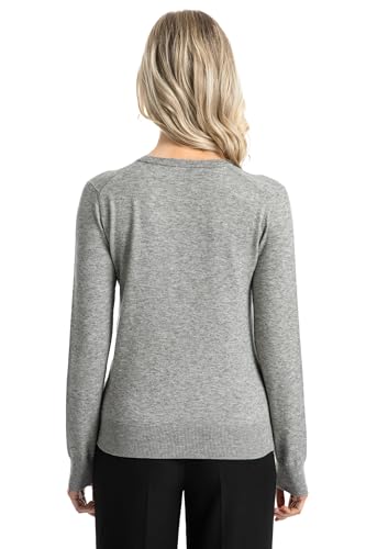 Image of QUALFORT Women's Sweaters Long Sleeve Soft Lightweight Basic Knitted Pullover Sweater