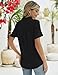 ZHENWEI Womens Black Polo Shirt Short Sleeve Work Blouse Fashion Lapel Tops Casual Collared Tunic T-Shirts,Black,S