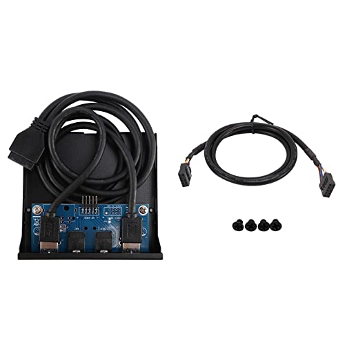 Lodokdre 3.5'' 2 USB 3.0 A Hub + HD Audio a 20Pin Panel de disquete