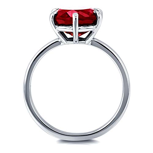 Kobelli 10mm Created Red Ruby 6-Prong Solitaire Ring 14k White Gold4