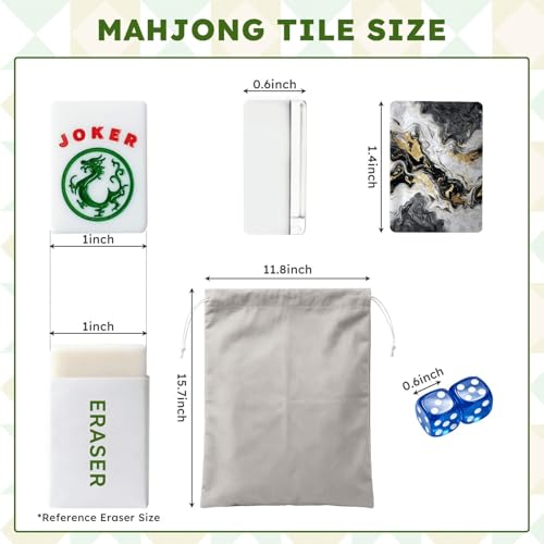 Juego de Mahjong Americano con 166 Fichas Acrílicas miniatura 2