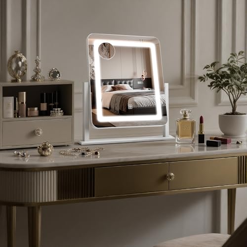 Miroir de maquillage avec lumières variables et commande tactile intelligente - 3