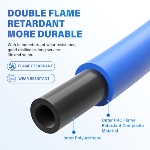 Tuyau d'air bleu 6 mm PU double couche TAILONZ étanche haute température - 6