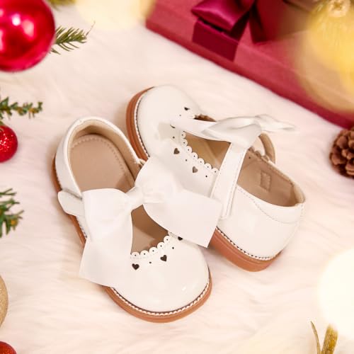 Image of GINFIVE Toddler Girls Mary Jane School Oxford Dress Flat Shoes for Wedding
