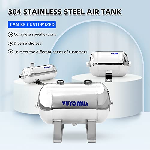 Image of 1.3Gallon 304 Stainless Steel High Pressure Mini Small Portable Air Tank Air Reservoir Water Storage Tank(5L-SG)