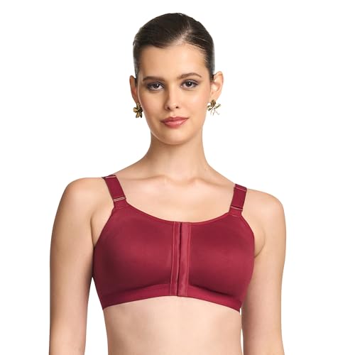 Image of TRYLO Cotton Riza Women's Non-Padded Non-Wired,Full Coverage,Seamless Front Open Bra