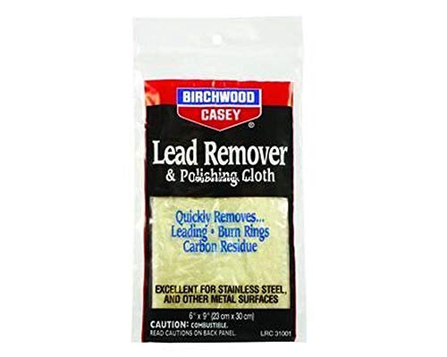 Birchwood Casey 31002 Lead Remover and Polishing Cloth, 6-Inch x 9-Inch
