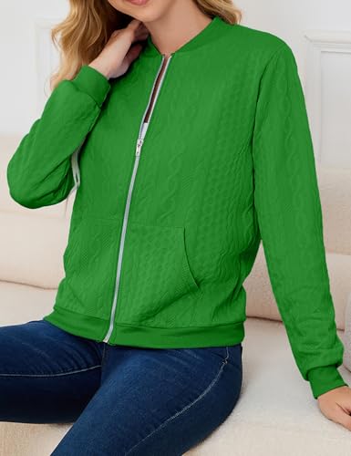 Image of Womens Full Zip Up Cardigan Sweater Casual Solid Long Sleeve Sweatshirt Coat with Pocket