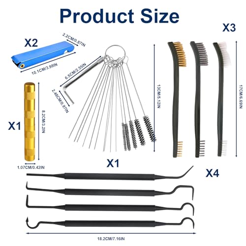 Image of 11 Pack Carb Cleaning Kit, Torch Tip Dirt Removal Set for Jets Nozzles Orifices, Throttle Body Tools for Chainsaw Motorcycle ATV Carb Welding Stove Shower Head Maintenance
