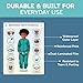 KIARES Brushing Teeth Chart for Kids – Daily Routine Hygiene Poster, Step-by-Step Visual Schedule, Self-Adhesive Waterproof 15 x 12, 16 Ethnicity Options, Created by Doctor (South Asian Boy)