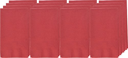 Guest Towels amscan serviette jetable rouge rectangulaire 16 pièces 8 x 4.5 pouces