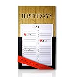 ELAFI® Geburtstagskalender jahresunabhängig 2021 | Ewiger Wandkalender für Geburtstage im Vintage Retro & Shabby Chic Stil | Wanddeko Premium Holz