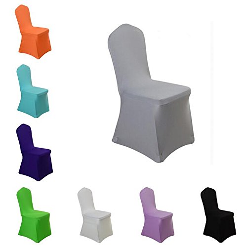 Ieventstar Spandex Dining Chair Cover Covers For Wedding Banquet (Gray) #TOP1