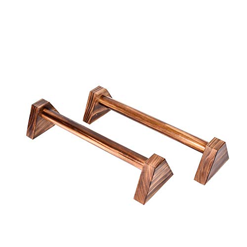 weemoment Wood Parallettes Set of 2,Push up Bars Stand,25CM 400KG Load Handstand Bar,Gymnastics