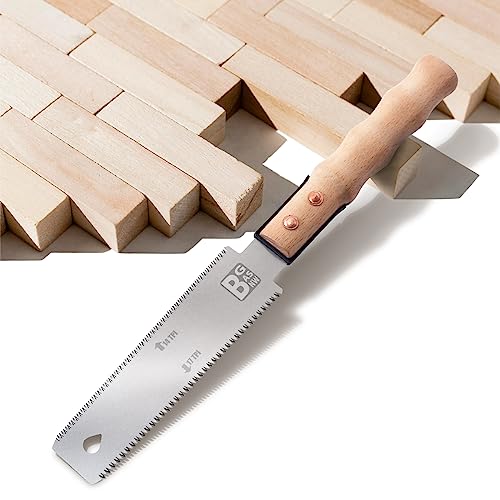 BGASNW Flush Cut Saw, 6 Inch Japanese Small Hand Saw with Double Edge of 14/17 TPI (Hardwoods/Softwoods), Pull Saw for Woodworking Tools, Ergonomic Wood Handle Japanese Pull Saw, Ideal as a Gift