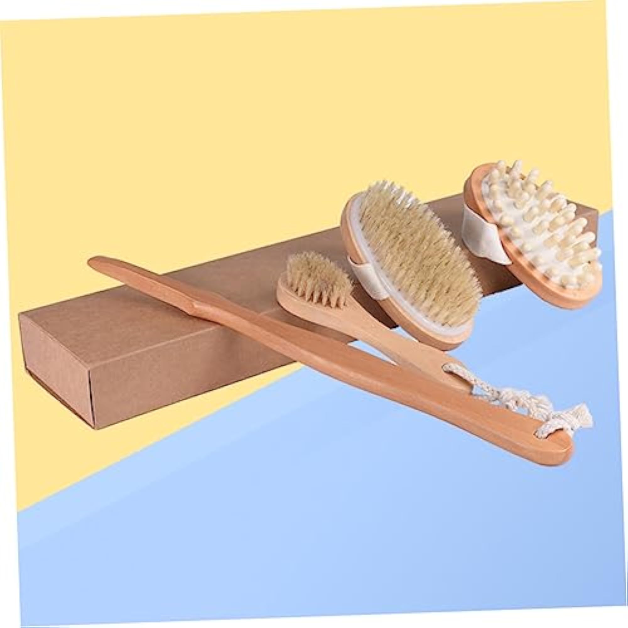 4pcs Bath Brush Set for Soft Exfoliating