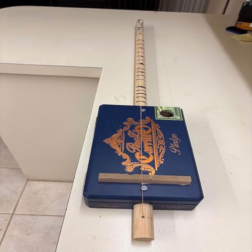 Blues riffs on an acoustic cigar box Diddley bow cover art