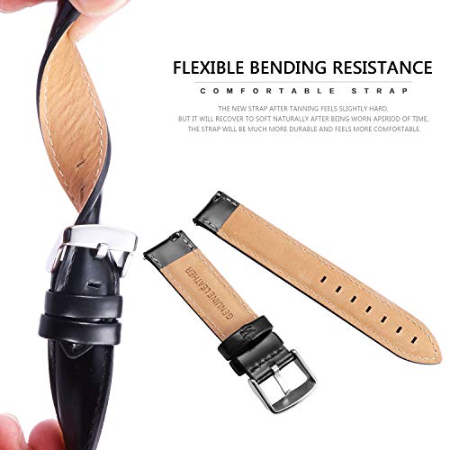 Image of BINLUN Leather Watch Band Quick Release Replacement Leather Smart Watch Straps for Women and Men in Black Brown Red 12mm 13mm 14mm 17mm 18mm 19mm 20mm 22mm