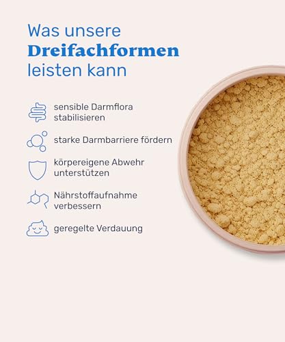 mammaly Probiotika & Präbiotika & Postbiotika Pulver für Deinen Hund - Kann bei Darmsanierung, Darmflora Aufbau, Magen- & Darmkur, Magenschutz unterstützen - 90g Pulver für Hunde, reicht 36-72 Tage – Bild 3