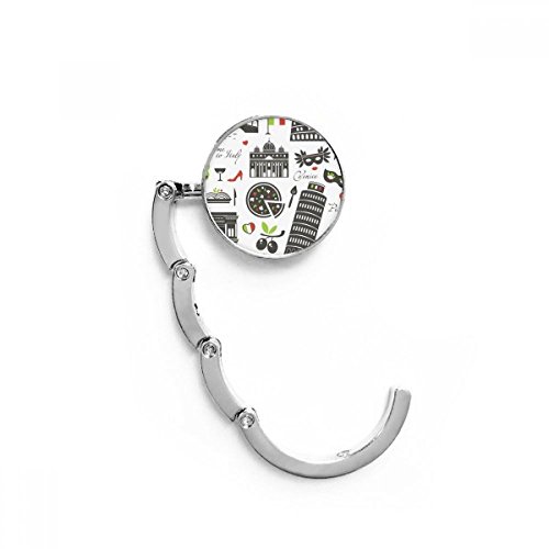 Sac plié accroche-table Italie Tour de Pise porte-sac bureau multicolore