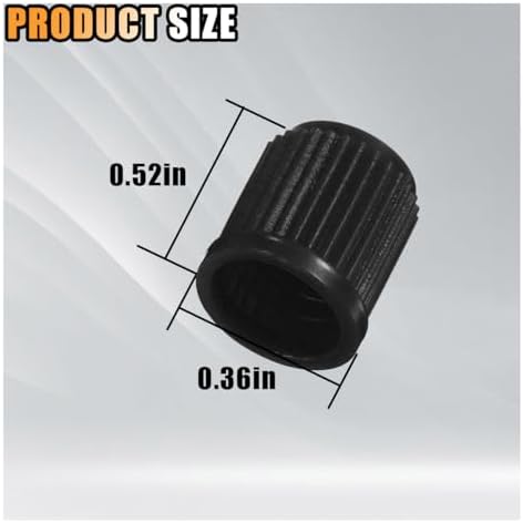 KITUREK 20PCS Tire Valve Stem Caps, Anti-Corrosion Universal for Car, Black