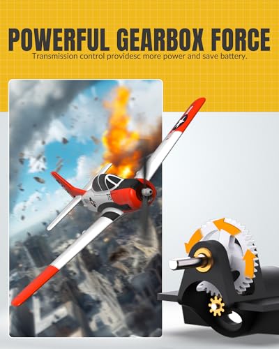Image of volantexrc RC Plane for Beginners, 4CH WWII RC Airplane T28 Trojan with Aileron, 2.4Ghz Remote Control Plane with Xpilot Self Righting & One Key Aerobatic for Adults (761-9 RTF)