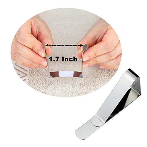Tablecloth Clips，Picnic Table Clip，Stainless Steel Table Clips Rust-Free,Windproof For Outdoor Indoor Party, Camping, Wedding (Pack Of 12) #TOP2