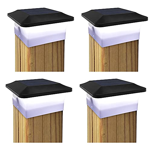Limited Stock SUMAOTE Solar Post Cap Lights Outdoor with Motion Sensor, 4x4 32pcs LED Waterproof Solar Fence Deck Lights Landscape Lamp Black White for Garden Patio Porch - 4 Pack Limited Stock SUMAOTE Solar Post Cap Lights Outdoor with Motion Sensor, 4x4 32pcs LED Waterproof Solar Fence Deck Lights Landscape Lamp Black White for Garden Patio Porch - 4 Pack