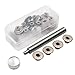 20 Pieces Jeans Button Tack Buttons Snap Fastener Press Studs Metal Replacement Kit with Storage Box, Diameter 17MM(0.67 Inch) (Style 4)