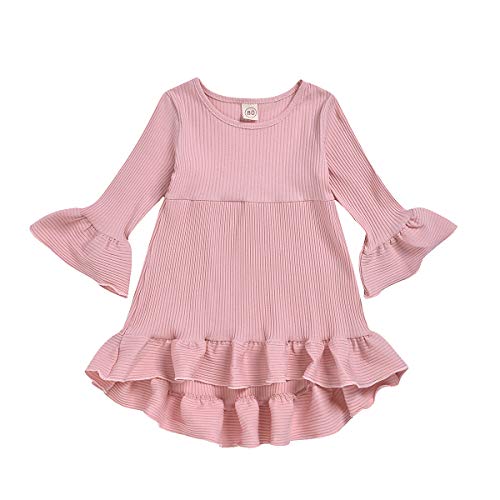 Baby Girl Dresses Long Sleeve Solid Color Irregular Sundress Party Dress Cute Ruffle Girls Fall Dress Outfits Winter Outfits (Pink, 3-4 T) Baby Girl Dresses Long Sleeve Solid Color Irregular Sundress Party Dress Cute Ruffle Girls Fall Dress Outfits Winter Outfits (Pink, 3-4 T)