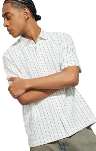 Image of Max URB N Men Striped Relaxed Fit Resort Shirt
