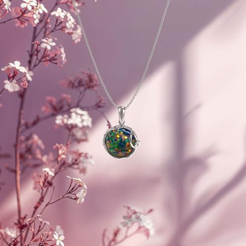 Gemstone Necklaces for Women Silver - Birthstone Necklace - Gothic Necklace Silver Jewelry for Women - Gemstone Jewelry Silver Necklaces for Women - Everyday Necklaces for Women4