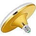Energooszczędna żarówka Led E27 220V 50W Lampada ampułka Bombilla Super jasna lampa UFO do magazynu domowego, złota