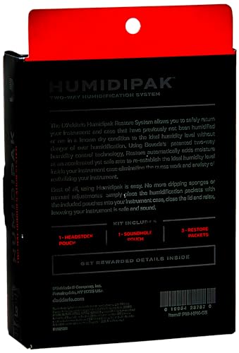 Image of D'Addario Guitar Humidifier Kit - Humidipak Restore Kit - Automatic Guitar Humidification Conditioning System - Safely Rehydrate Guitar and Case