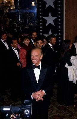 David Niven Smiling for Cameras Candid 1970's at Movie Premiere 35mm Film Slide