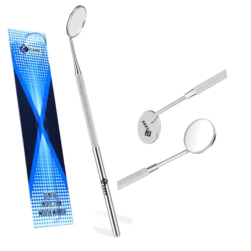 YSCARE Espejo de boca dental Espejo de dientes orales Espejo de inspección Dentista Higiene oral Herramienta de extensión de boca También se utiliza para extensiones de pestañas (espejo único)