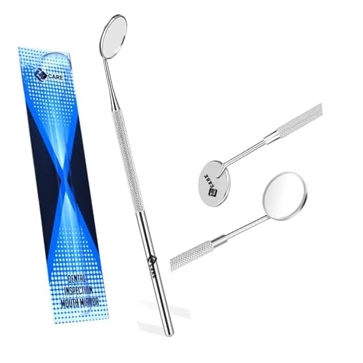 YSCARE Dental Mundspiegel Mund Zahnspiegel Größe 5 Inspektionsspiegel Zahnpflege Set t Mundpflege Mundkontrolle rostfreier Edelstahl (Einzelspiegel)